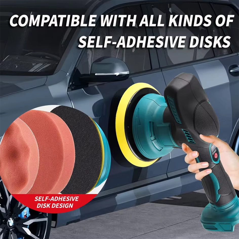 New Cordless Car Polisher 8 Gears Adjustable Auto Electric Waxing Sanding Sealing Glaze Tool Fit Makita 18V Battery