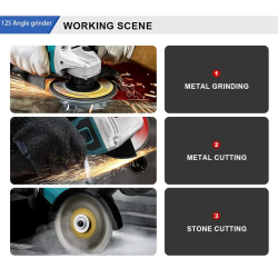 125mm Brushless Angle Grinder Li-ion Battery Cordless Cutting Polishing Grinding For Makita 18V Battery
