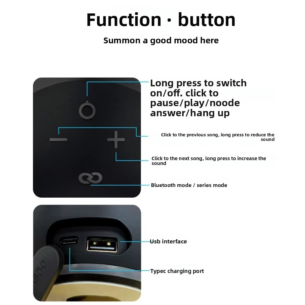 Subwoofer Wireless Bluetooth Speaker Card-insertion Card Spherical Smart Bluetooth Speaker Multi-color Waterproof