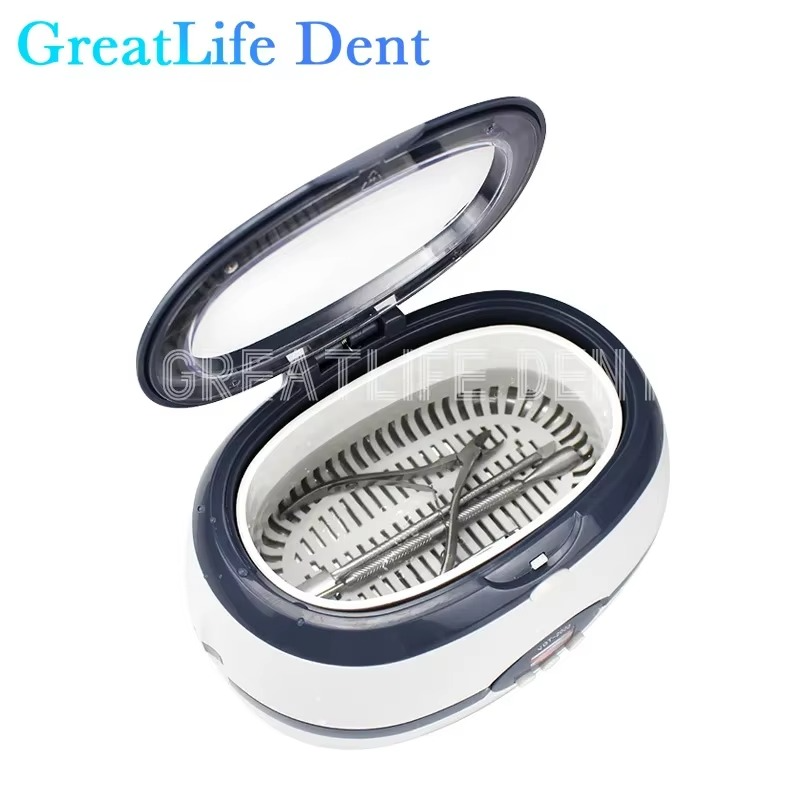 GreatLife Dent Plastic 600ml Round Tooth Glasses Ultrasonic Jewelry Cleaner Machine Jewelry Teeth Mini Ultrasonic Cleaner