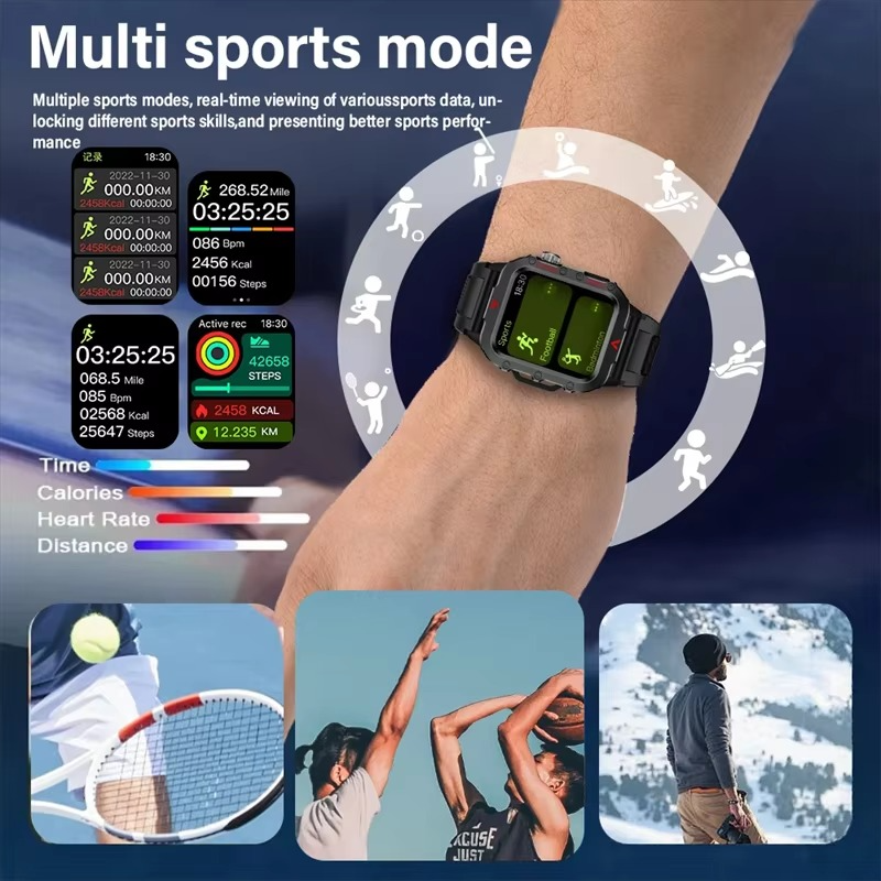 2025 Sports Smart Watch 1.71" Health Smartwatch For Man Woman Blood Oxygen BT Talking Watch For Iphone 16 Xiaomi Huawei Sony