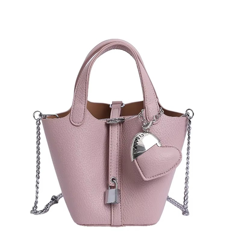 Niche Design Mini Bucket Bags for Women 2025 New PU Leather Crossbody Bag Female Daily Out Handle Basket Bags