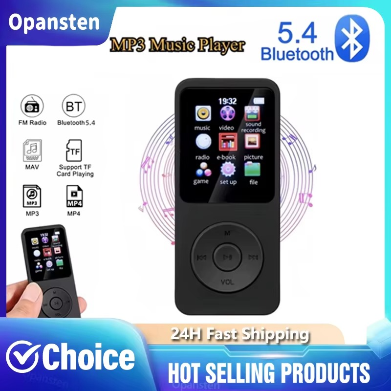 1.8 inch MP3 Player Built-in Speaker Portable Music Player Bluetooth 5.4 Stereo Player Sports FM Radio E-Book TF Recording49.18