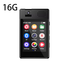 Bluetooth 5.3 MP3 Music Player Built-in Speaker 2.5 Inch Full Touch Screen HIFI Walkman With E-book/Pedometer