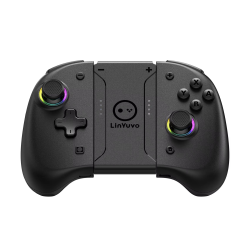 LinYuvo KS37 Meteor Light Wireless Joy-pad for Switch/Switch OLED, with Programmable, 6-Axis Gyro, Turbo & Vibration