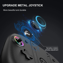 LinYuvo KS37 Meteor Light Wireless Joy-pad for Switch/Switch OLED, with Programmable, 6-Axis Gyro, Turbo & Vibration