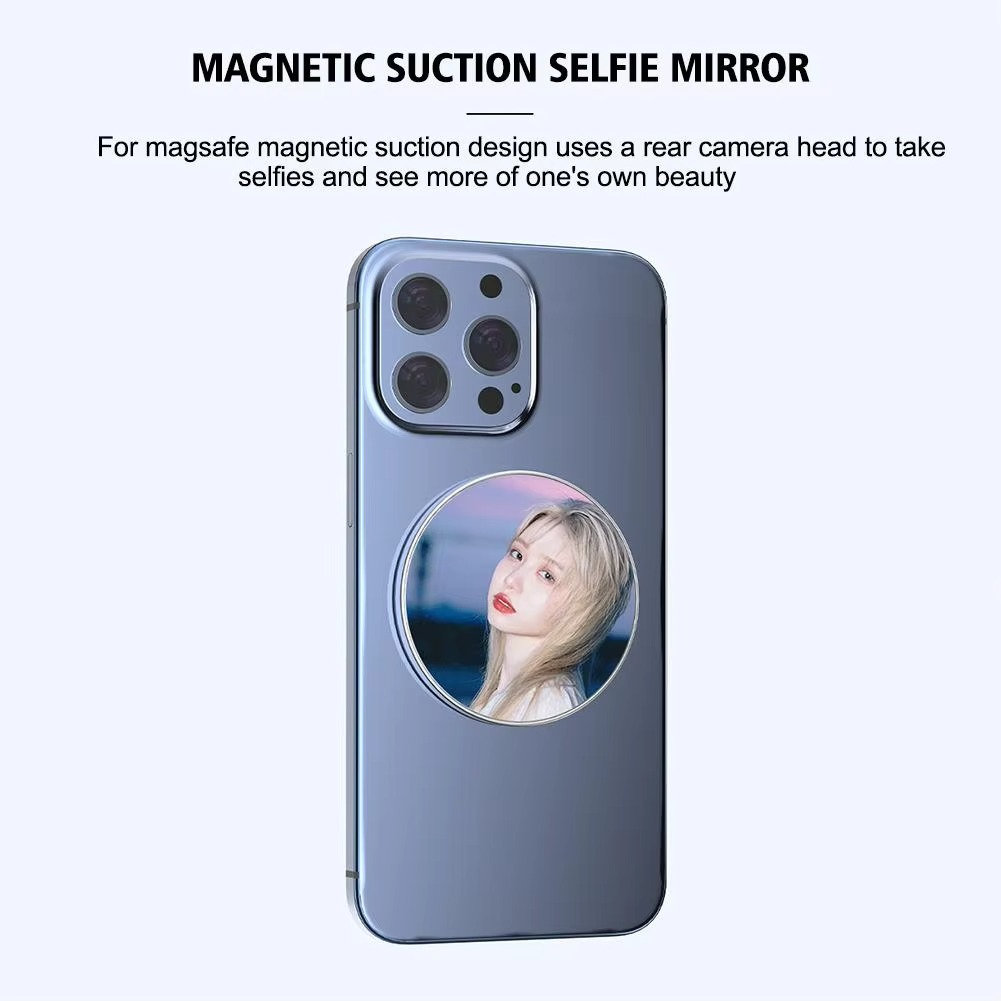 Magnetic Selfie Mirror For Back Camera Slim Phone Convex Mirror for MAGSAFE 15 14 13 Max Plus For Selfies Vlogging