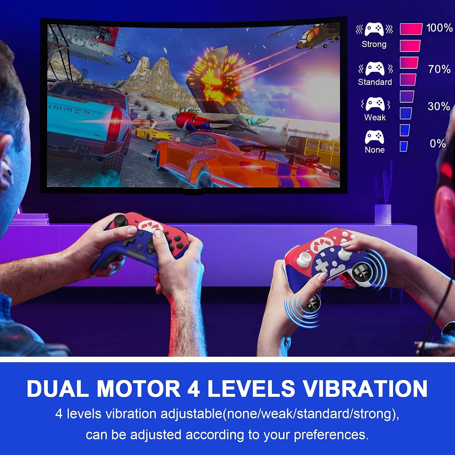 Wireless Switch Pro Controller for Switch 1/Switch 2/Lite/OLED, Bluetooth Control with Turbo/6-axis Gyro/Vibration