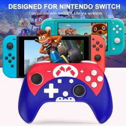 Wireless Switch Pro Controller for Switch 1/Switch 2/Lite/OLED, Bluetooth Control with Turbo/6-axis Gyro/Vibration