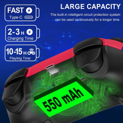 Wireless Switch Pro Controller for Switch 1/Switch 2/Lite/OLED, Bluetooth Control with Turbo/6-axis Gyro/Vibration