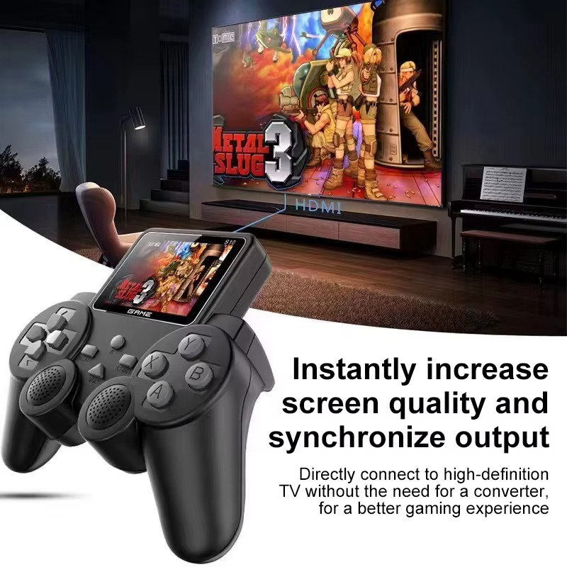 S10 Portable Video Game Consoles Gamepad Controller 2.4-inch Built-in 520 Games Retro Handheld Game Player AV Output Control