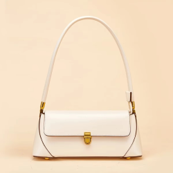 Vintage Women's Bag PU Material Shoulder Bag French Baguette Underarm Bag Hundred Commuting Handbag