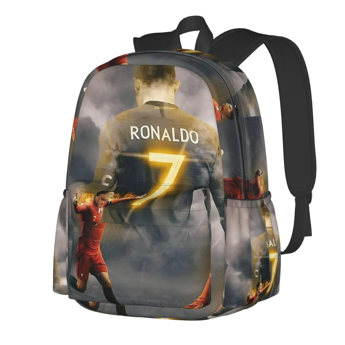 Cristiano Ronaldo CR7 New Fashion High Capacity Waterproof College Backpack Trendy Laptop Travel Book Bag