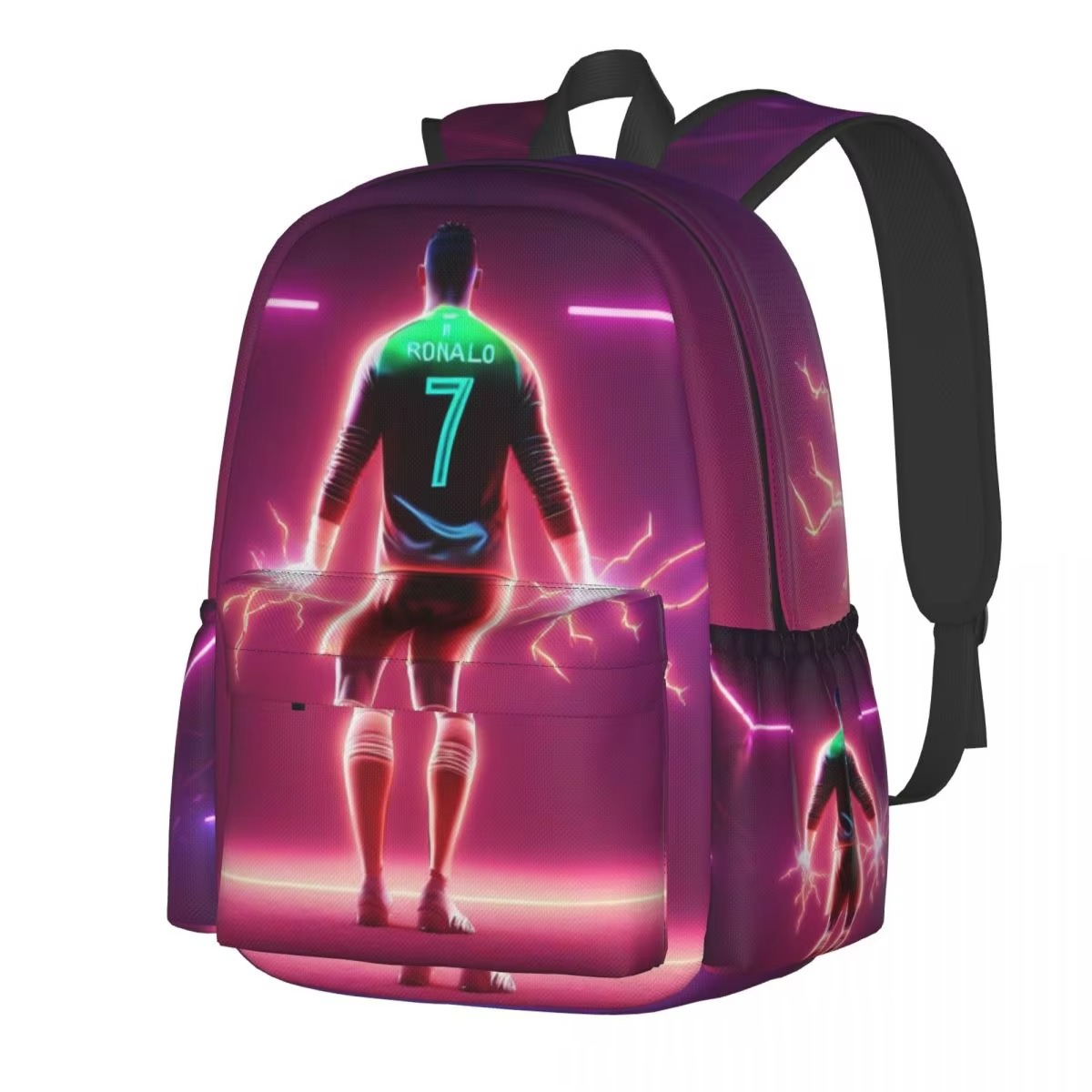 Cristiano Ronaldo CR7 New Fashion High Capacity Waterproof College Backpack Trendy Laptop Travel Book Bag