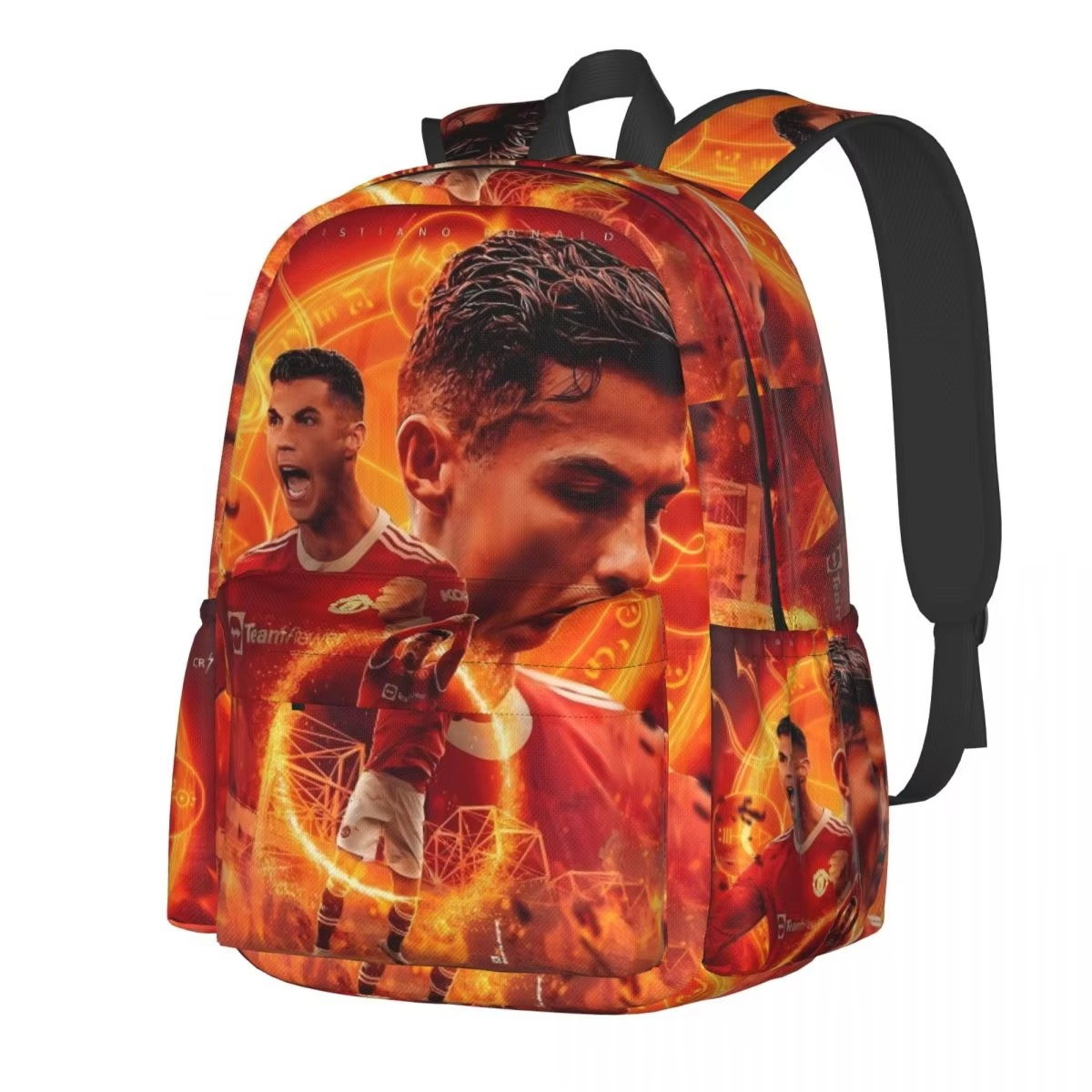 Cristiano Ronaldo CR7 New Fashion High Capacity Waterproof College Backpack Trendy Laptop Travel Book Bag