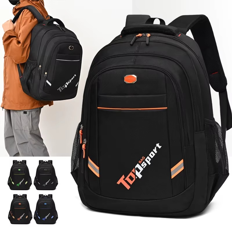 Large Capacity Backpack, Men's And Women's Student Computer BagMulti Pocket Waterproof And Wear-resistant Commuting Backpack