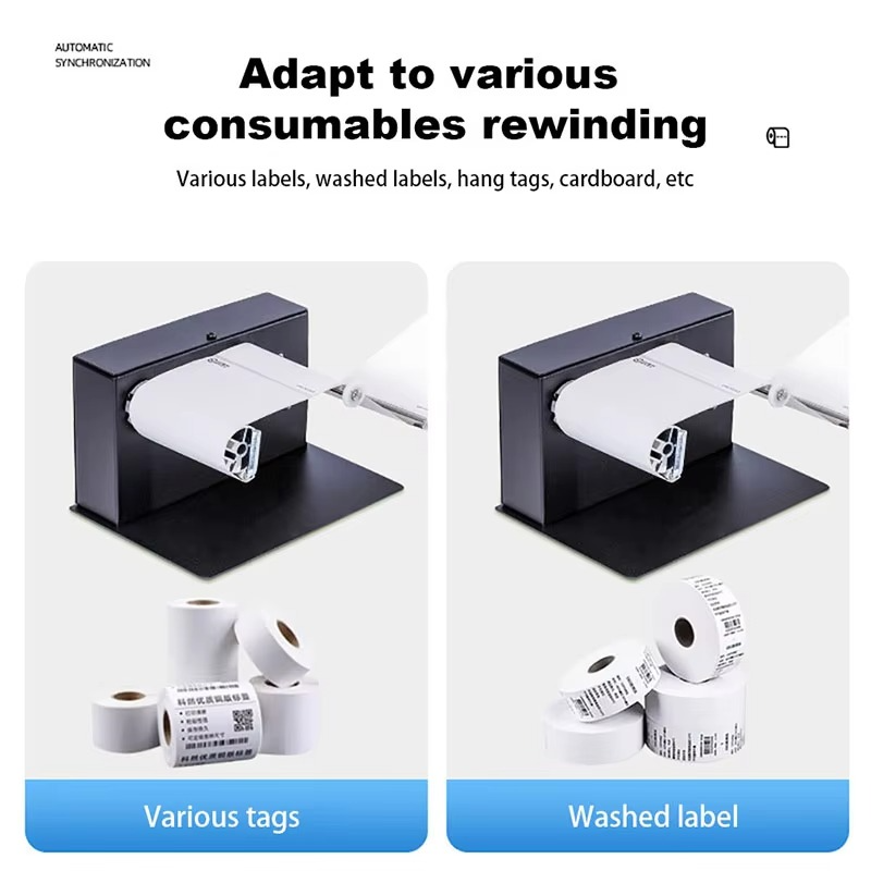 R3 Automatic Two-Way Label Rewinder Self-Adhesive Sticker Reeling Machine Barcode Labeling System for Office & Home Use