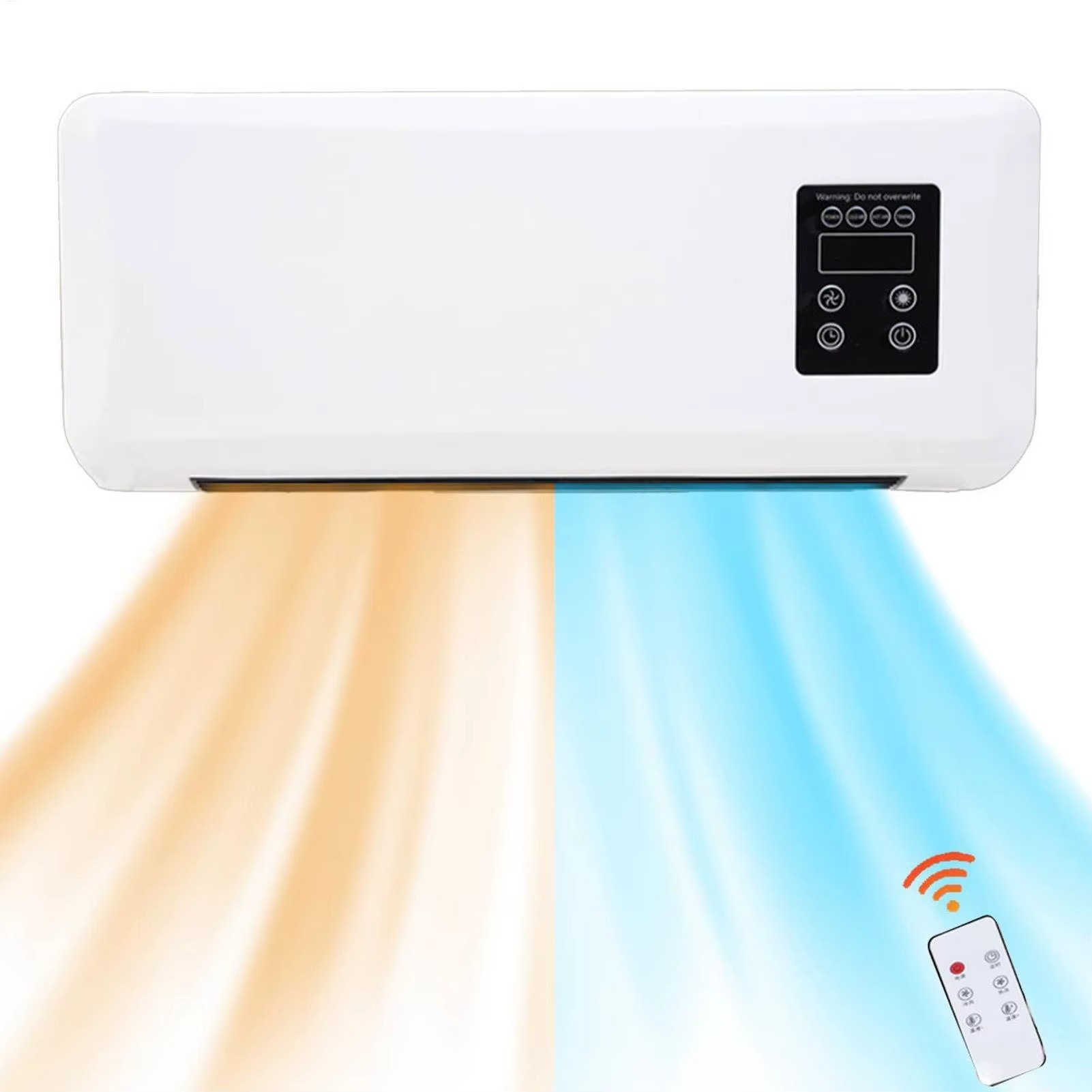 Portable Ductless Air Conditioner Wall mounted Air Conditioner blowing and heating with Remote Control for Apartment Dormitory