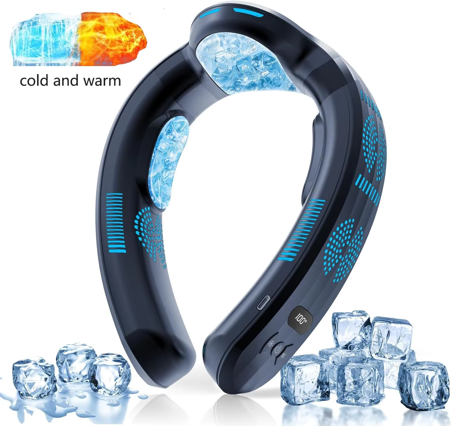 semiconductor refrigeration neck air conditioner hot and cold dual-purpose intelligent technology digital display bladeless fan