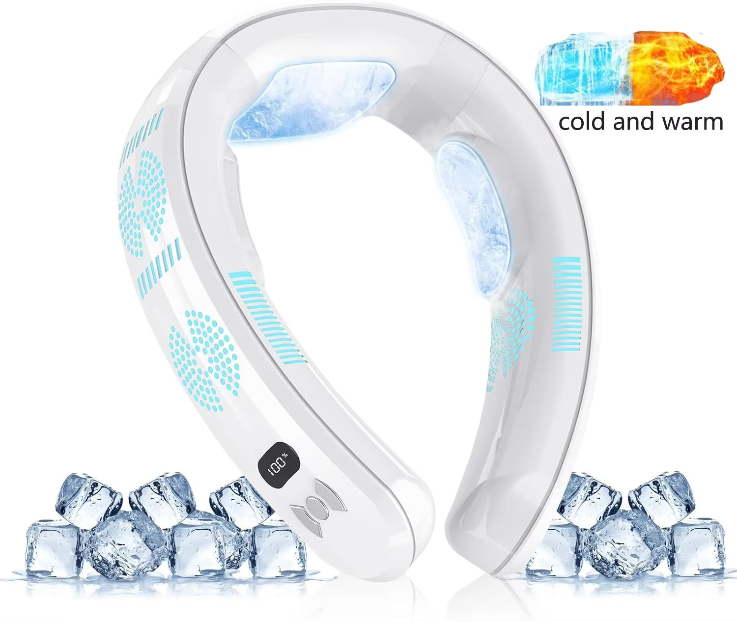 semiconductor refrigeration neck air conditioner hot and cold dual-purpose intelligent technology digital display bladeless fan