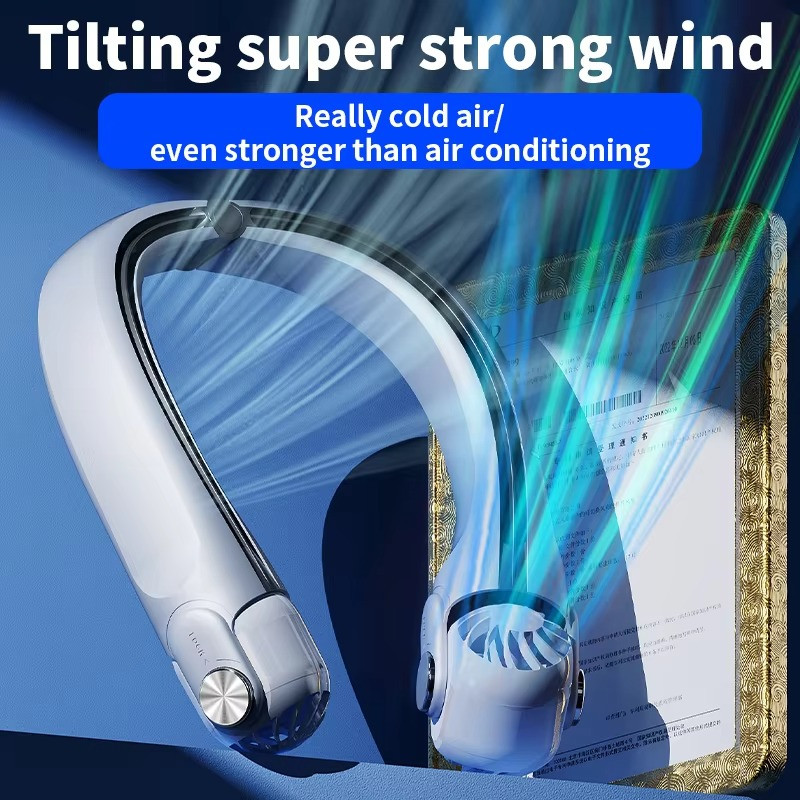 Xiaomi 8000m Portable Neck Hanging Fan Air Conditioner USB Rechargeable High-Power Bladeless Turbo Fan Suitable For Outdoor Use