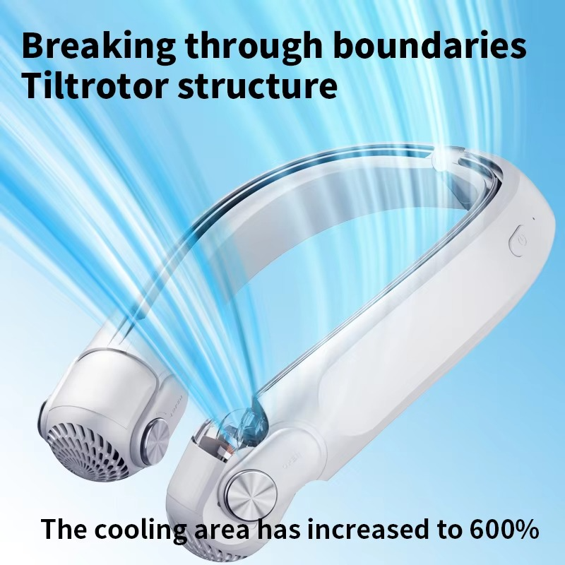 Xiaomi 8000m Portable Neck Hanging Fan Air Conditioner USB Rechargeable High-Power Bladeless Turbo Fan Suitable For Outdoor Use