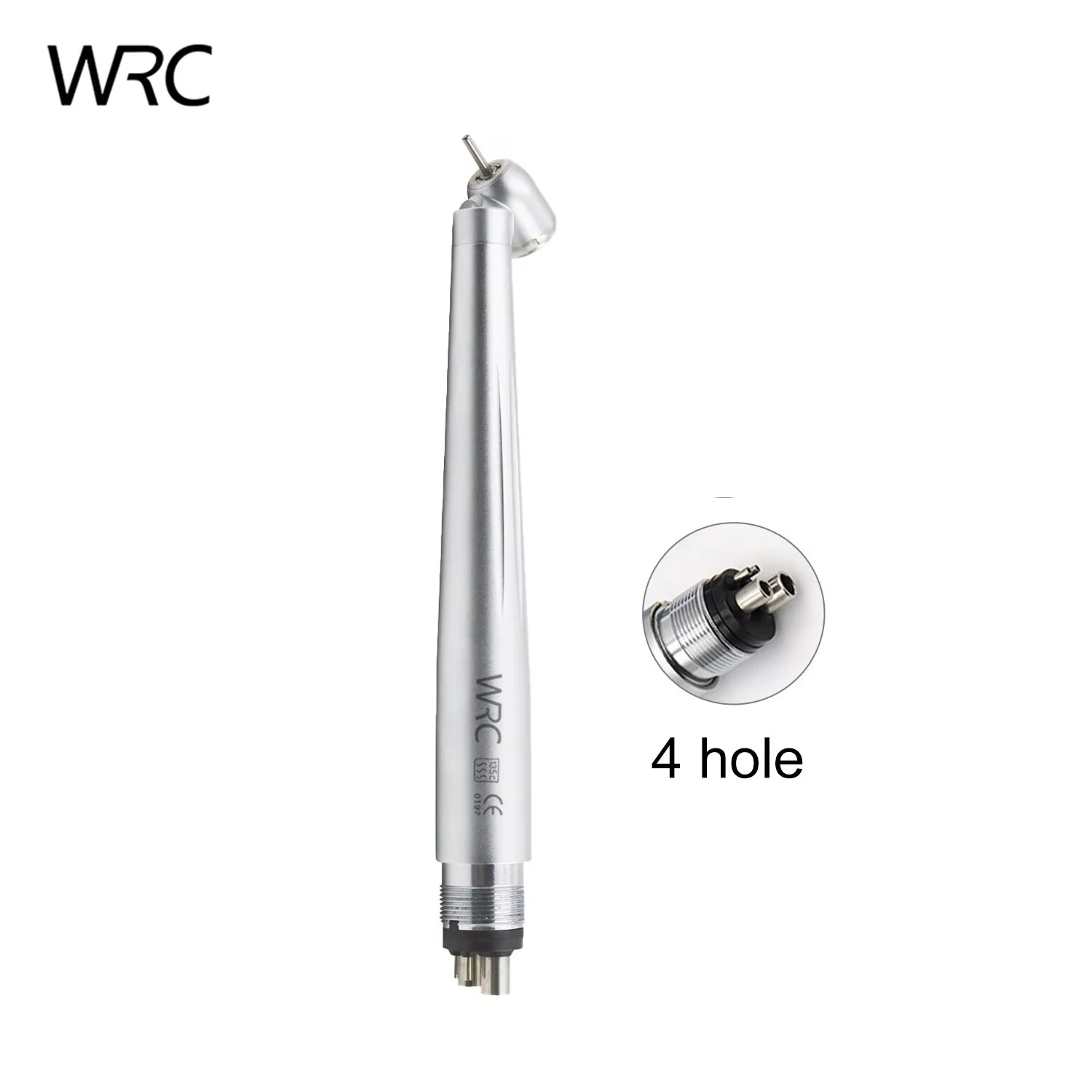Dental 45 Degree LED High Speed Handpiece E-generator Integrated Push Button Handpiece Single Water Spray With LED Light