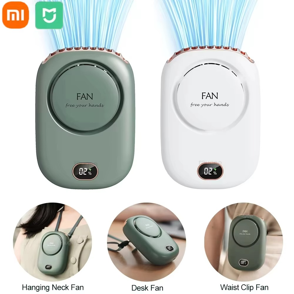 Xiaomi Portable Mini Fan Waist Clip Rechargeable Hanging Neck Fan Outdoor Camping Waist USB Small Cooling Pocket Fan for Travel