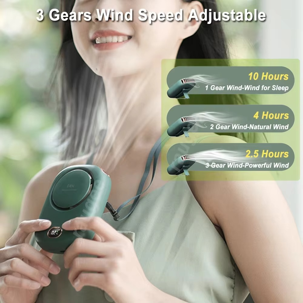 Xiaomi Portable Mini Fan Waist Clip Rechargeable Hanging Neck Fan Outdoor Camping Waist USB Small Cooling Pocket Fan for Travel