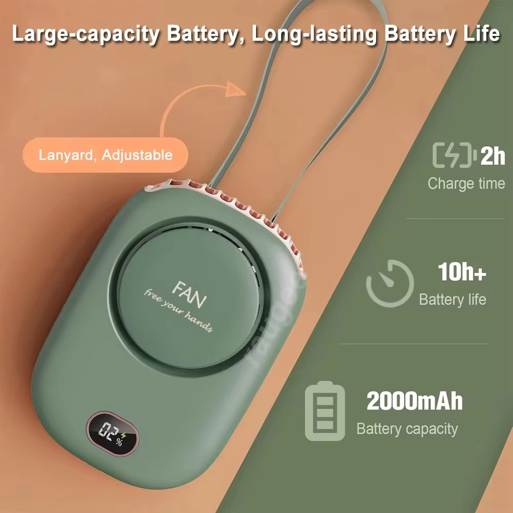 Xiaomi Portable Mini Fan Waist Clip Rechargeable Hanging Neck Fan Outdoor Camping Waist USB Small Cooling Pocket Fan for Travel