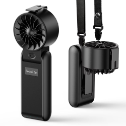 Socool 5000mAh Mini Portable Handheld Fan 4 Speeds 13200RPM Personal Foldable Neck Fan Waist Fan with Rechargeable Battery