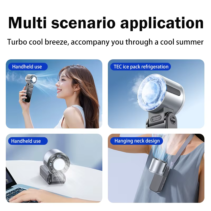 Portable Fans 29,000 RPM Collapsible Foldable TEC Superconducting Cooling Mini Portable Fan Air Cooler Minifan