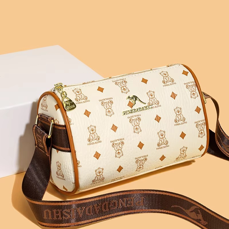 Fashionable and stylish crossbody bag with large capacity, cross-border pillow bag, bag for middle-aged mothers, retro printed P