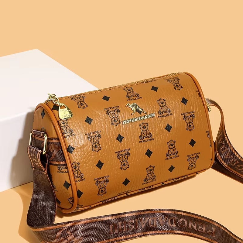 Fashionable and stylish crossbody bag with large capacity, cross-border pillow bag, bag for middle-aged mothers, retro printed P