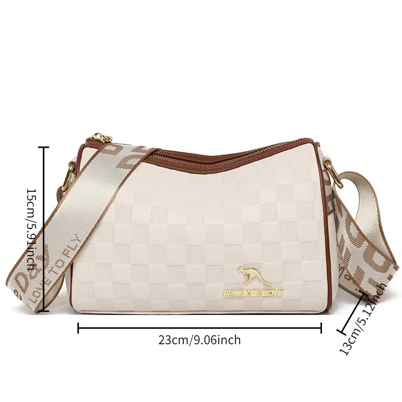 Women's shoulder bag Women's soft leather large capacity pillow bag wide strap shoulder bag crossbody bag