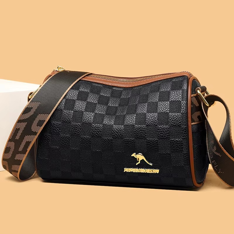 Women's shoulder bag Women's soft leather large capacity pillow bag wide strap shoulder bag crossbody bag