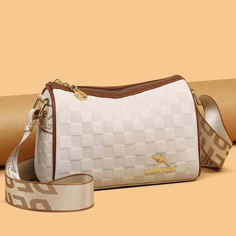 Women's shoulder bag Women's soft leather large capacity pillow bag wide strap shoulder bag crossbody bag