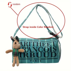 Casual Print Crossbody Bag, High Capacity, Adjustable Shoulder Strap, Zipper Closure, Pillow Bag For Commuting