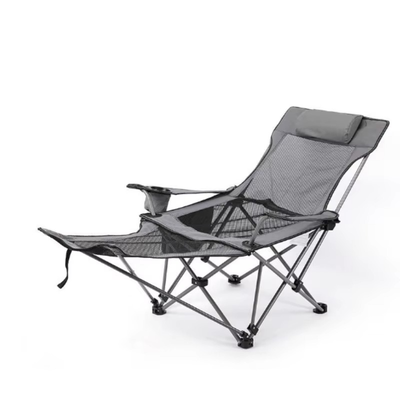 Outdoor folding chair camping portable beach bench backrest fishing chair folding bed office lunch lounge chair
