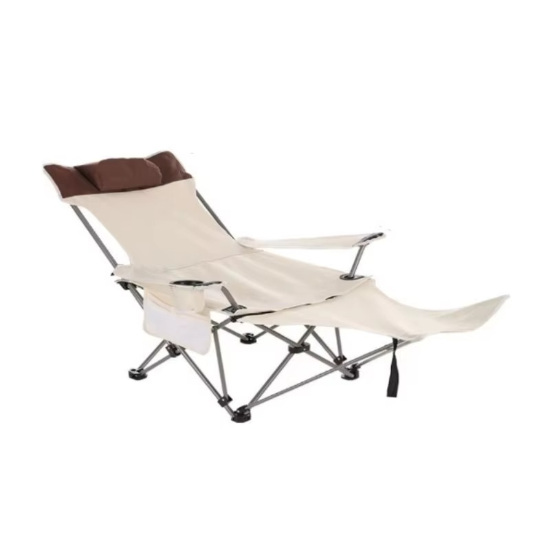 Outdoor folding chair camping portable beach bench backrest fishing chair folding bed office lunch lounge chair