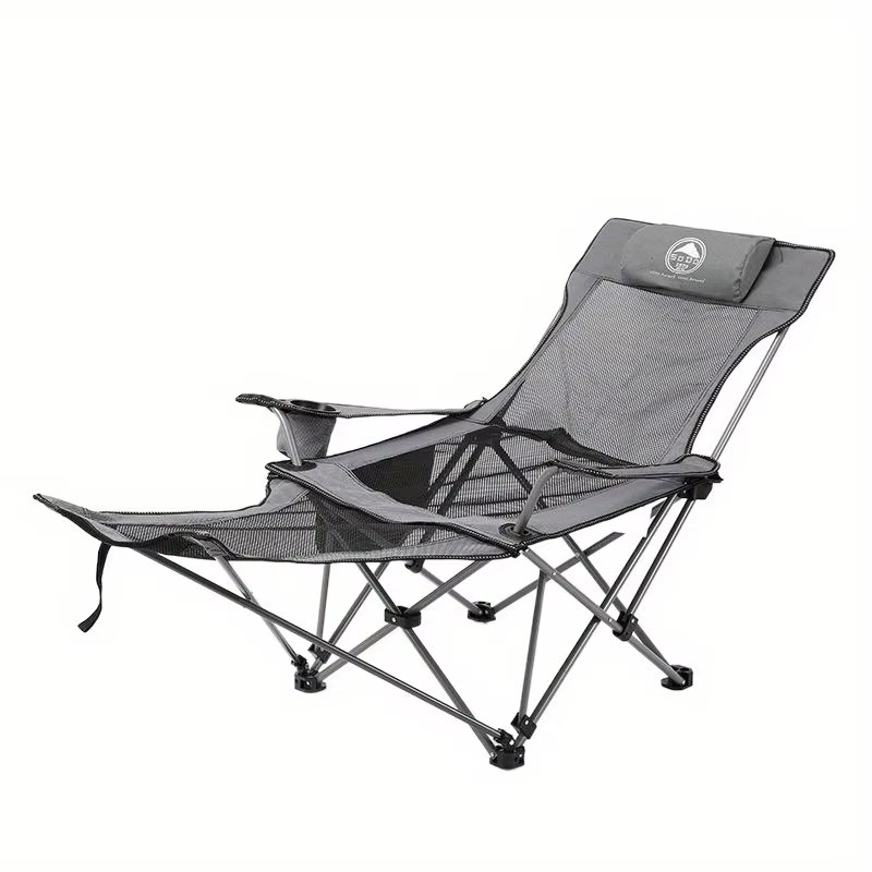 Outdoor folding chair camping portable beach bench backrest fishing chair folding bed office lunch lounge chair