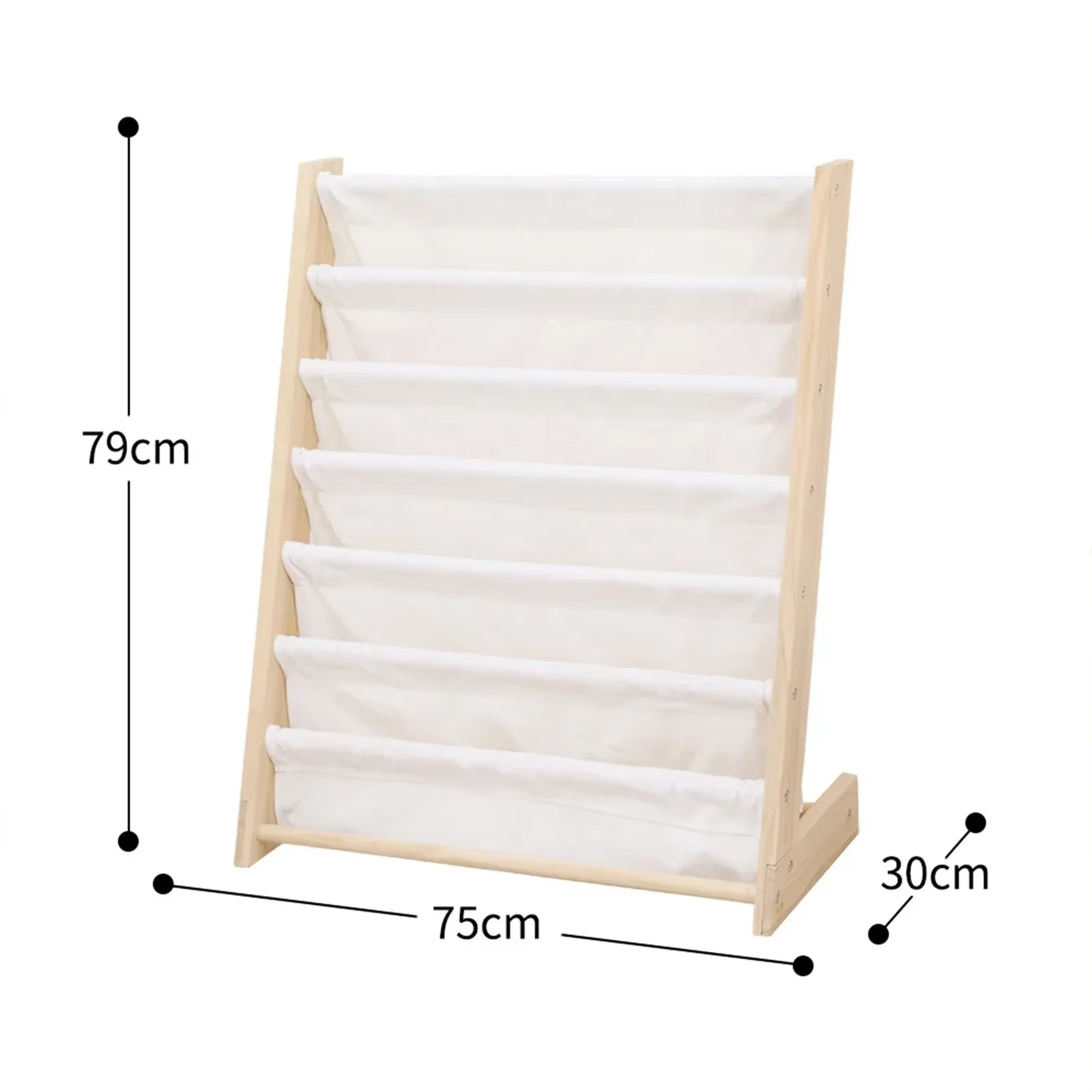 Children Book Rack Storage Gift Kids Sling Bookshelf Wooden Bookcase for Kids Room Boys Girls Magazines Study Room Picture Book