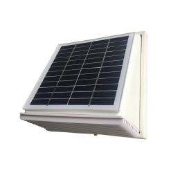 68CFM Plastic Solar Wall Fan 2.5W Ventilator Extractor Airduct Diameter 120mm for Shed Greenhouse