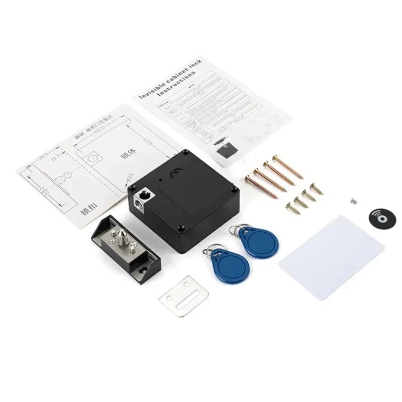 Smart Drawer Lock Invisible Electronic RFID 13.56MHz IC Cabinet Lock Unlock Intelligent Keyless Sensor Lock Easy To Install