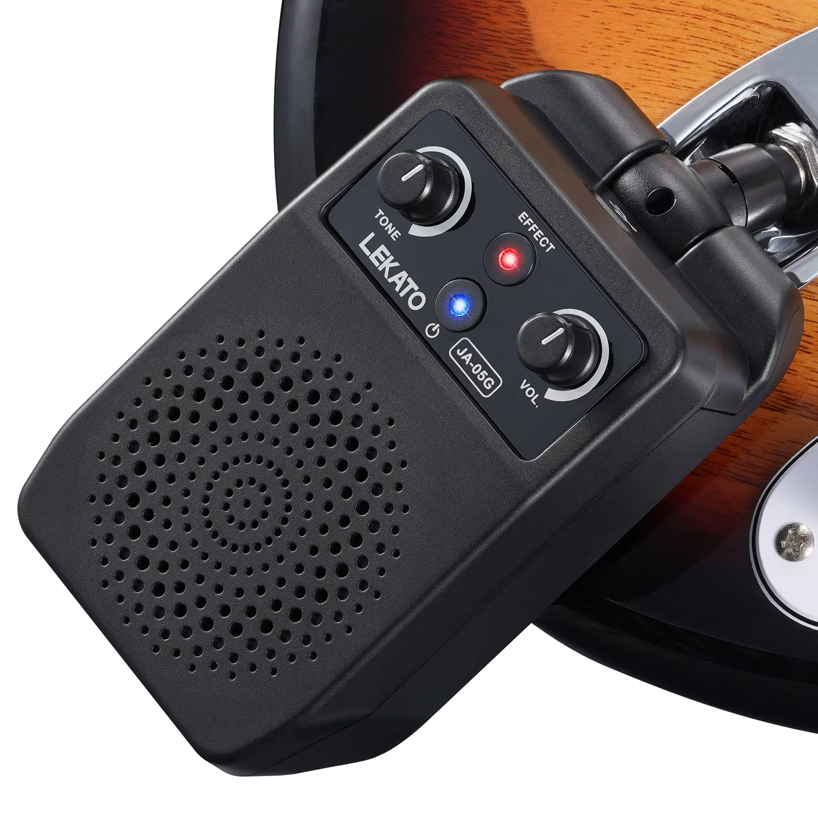 LEKATO Electric Guitars Amplifier Guitar Speaker Voice Adjustment Portable Plug-in Speaker Clean Distortion Overdrive Reverb