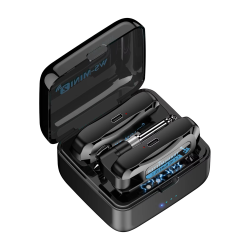 2.4G Wireless Guitar System Rechargeable Portable Transmitter Receiver Set with Charging Compartment Audio System for Electric