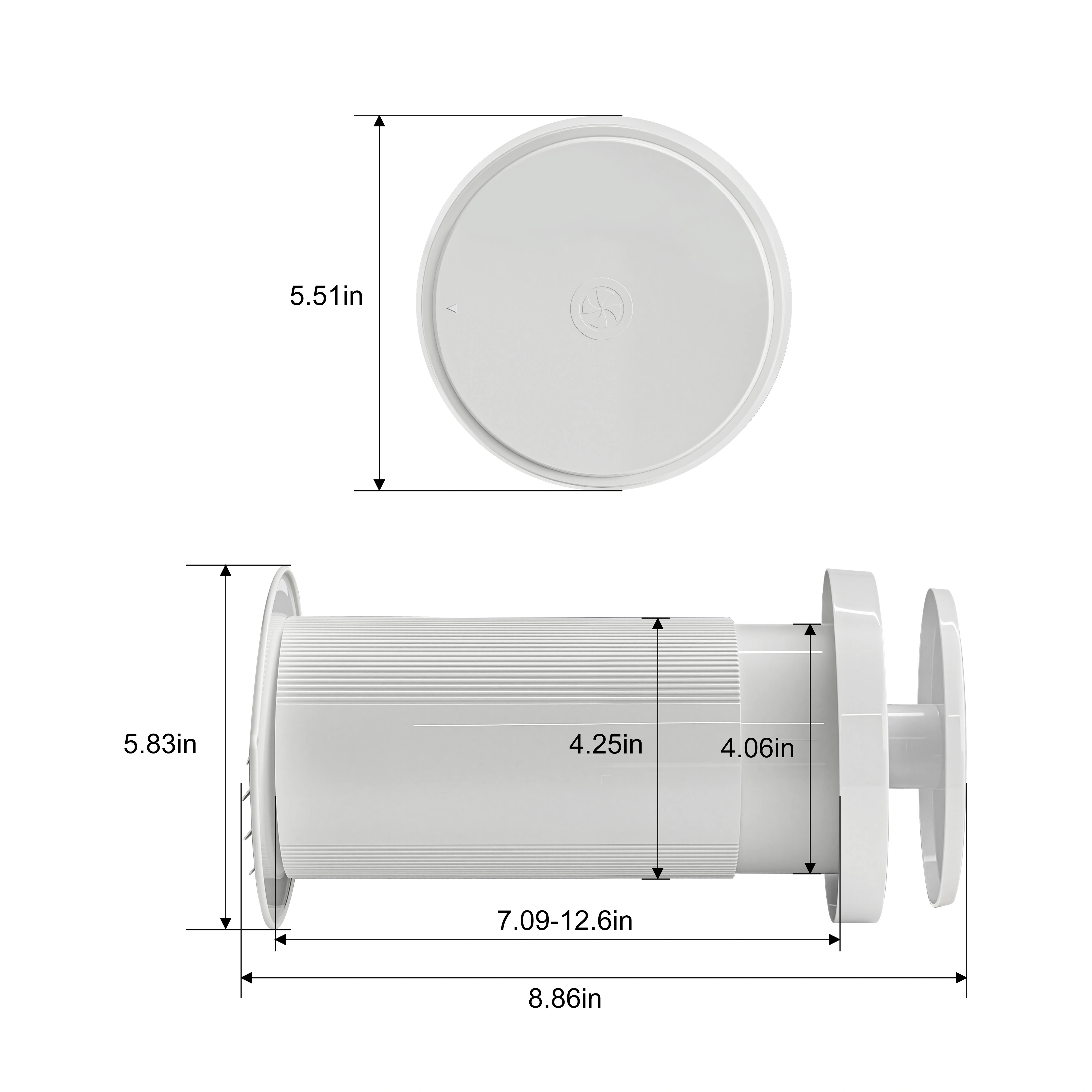 KCvents Passive Thermostatic Air Vent 4 inch -Wall Mounted Vent For Home Room Ventilation with Carbon Filter,Grille