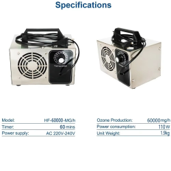 Ozone Generator 220v 60g Ozonizer Air Purifier Home Cleaner Treatment Ozono Remove Formaldehyde