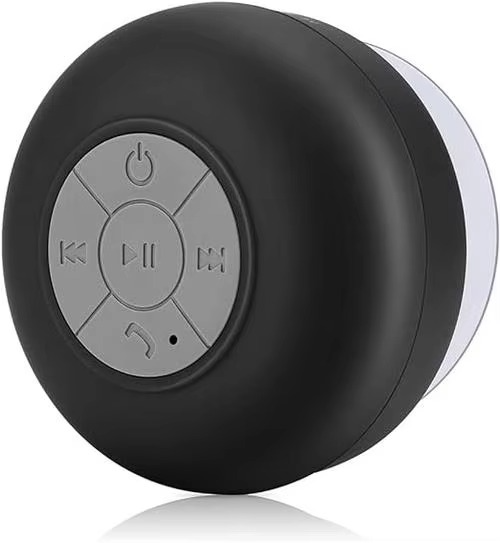 Waterproof Bluetooth Speaker with LED Lights Portable Wireless Shower Speaker with Suction Cup for Bathroom Outdoor Travel