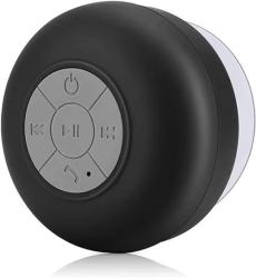 Waterproof Bluetooth Speaker with LED Lights Portable Wireless Shower Speaker with Suction Cup for Bathroom Outdoor Travel